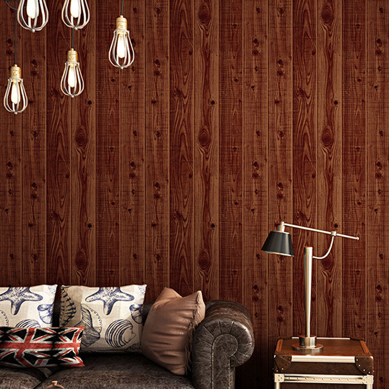 Plaster Retro Wood Surface Wallpaper 20.5 in x 31 ft Simple Non-Pasted Wall Decor