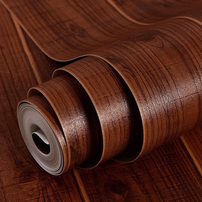 Plaster Retro Wood Surface Wallpaper 20.5 in x 31 ft Simple Non-Pasted Wall Decor
