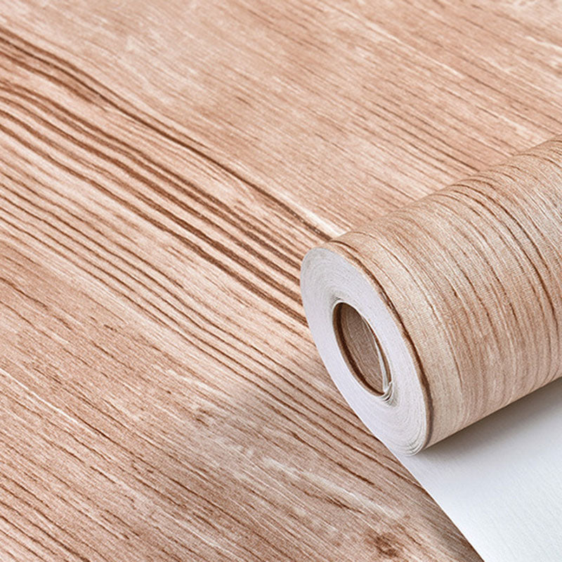 Plaster Wallpaper with Wooden Texture, Pastel Yellow, 33'L x 20.5"W