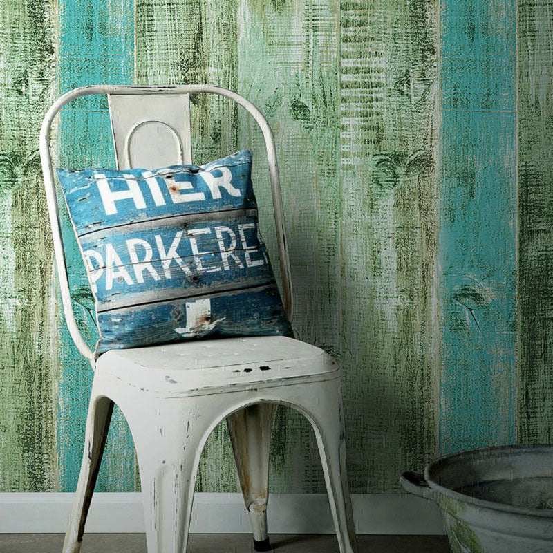 Countryside Distressed Wood Wallpaper 20.5" by 33', Non-Pasted Wall Covering