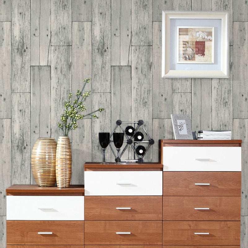 Classic Chinese Wall Decor Distressed Wooden Texture Non-Pasted Wallpaper, 31'L x 20.5"W