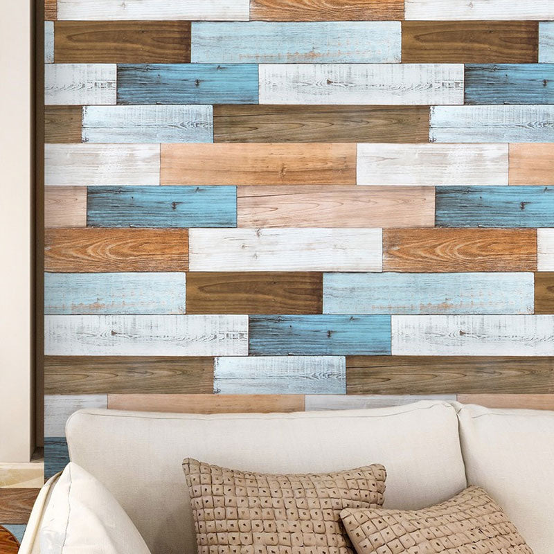 Wooden Stripe Wallpaper for Cafe and Dress Shop Self-Adhesive Modern Minimalist Wall Decor