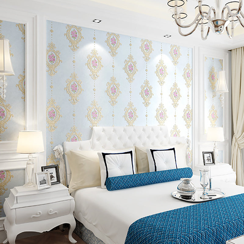 Girly Elegant Damasque Wallpaper Decorative Non-Pasted Wall Covering, 20.5"W x 31'L