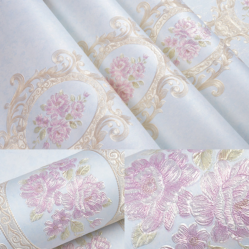 Girly Elegant Damasque Wallpaper Decorative Non-Pasted Wall Covering, 20.5"W x 31'L