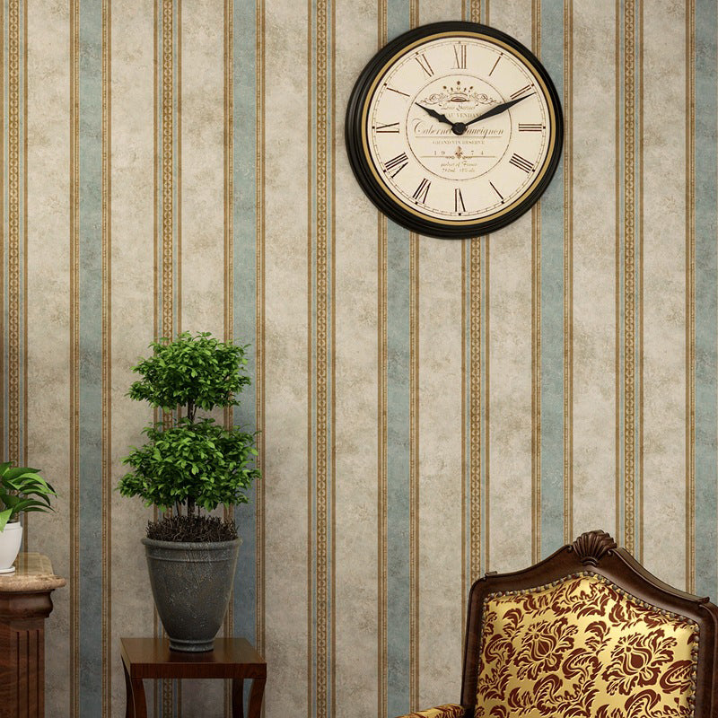 Distressed Wood Wallpaper European Classic Vertical Stripe Wall Decor for Dining Room, 33'L x 20.5"W