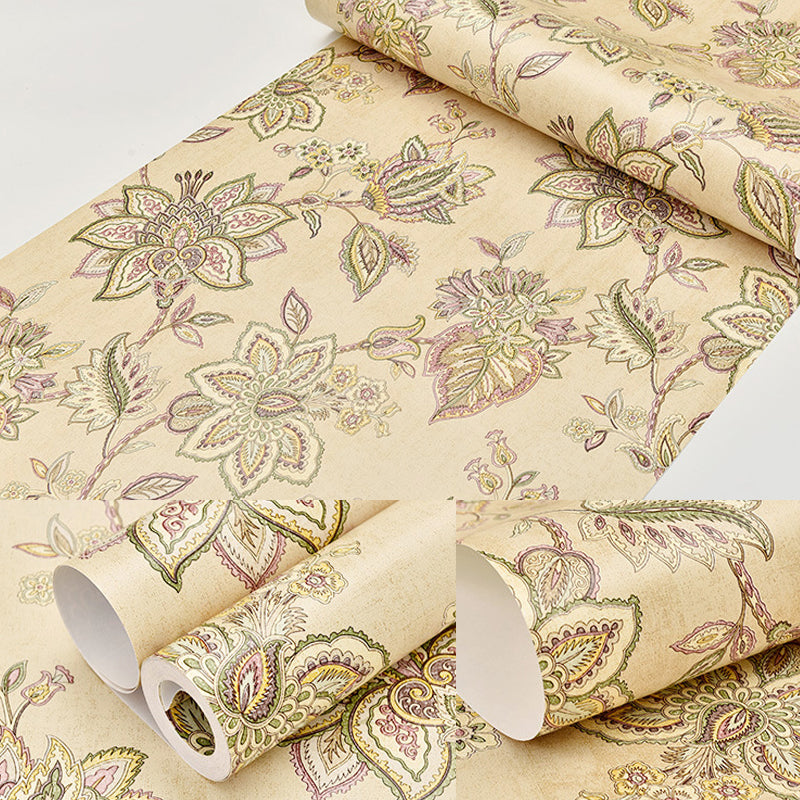 Paper Wallpaper with Pastel Color Blossoms, 33-foot x 20.5-inch