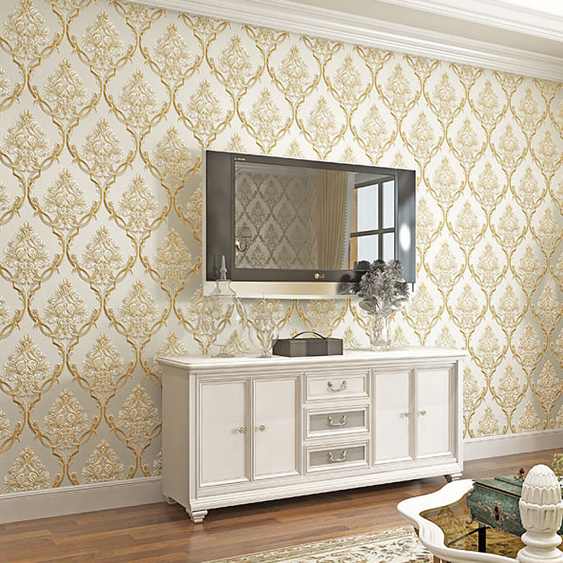Nordic Nostalgic Damask Wallpaper Non-Woven 31' x 20.5" Non-Pasted