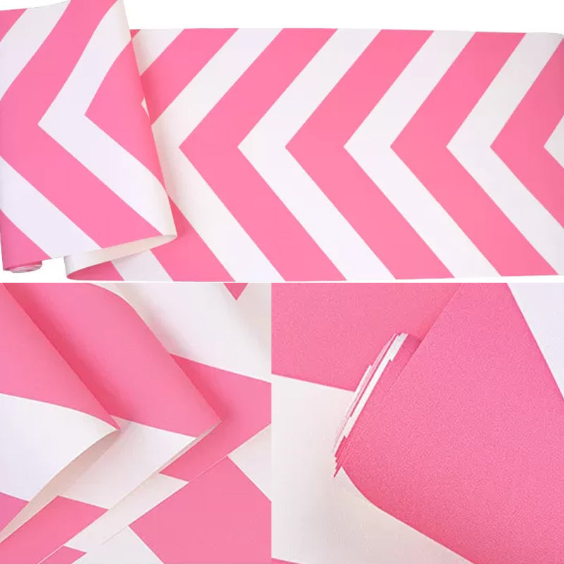 Geometries and Wave Wallpaper Waterproof Non-Pasted PVC Wall Decor in Light Color