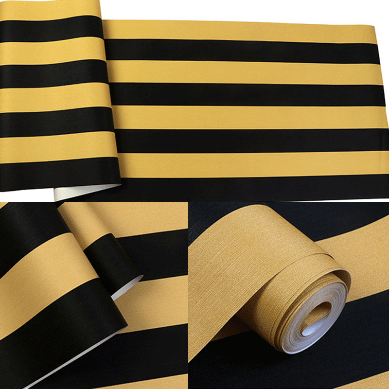 Fresh Color Wide Stripes Wallpaper Decorative Non-Pasted Wall Decor, 20.5 in x 33 ft