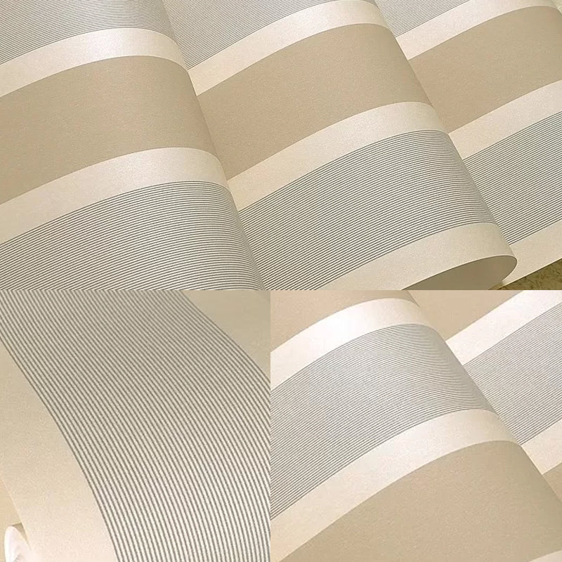 Non-Woven Stripes Wallpaper 33'L x 20.5"W Simple and Modern Non-Pasted Wall Decor