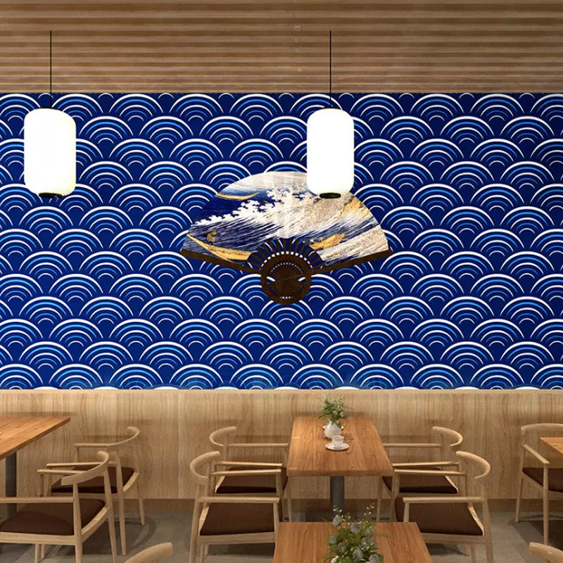 Japanese Restaurant Wallpaper Ukiyoe Painting Wave, 31-foot x 20.5-inch, Non-Pasted