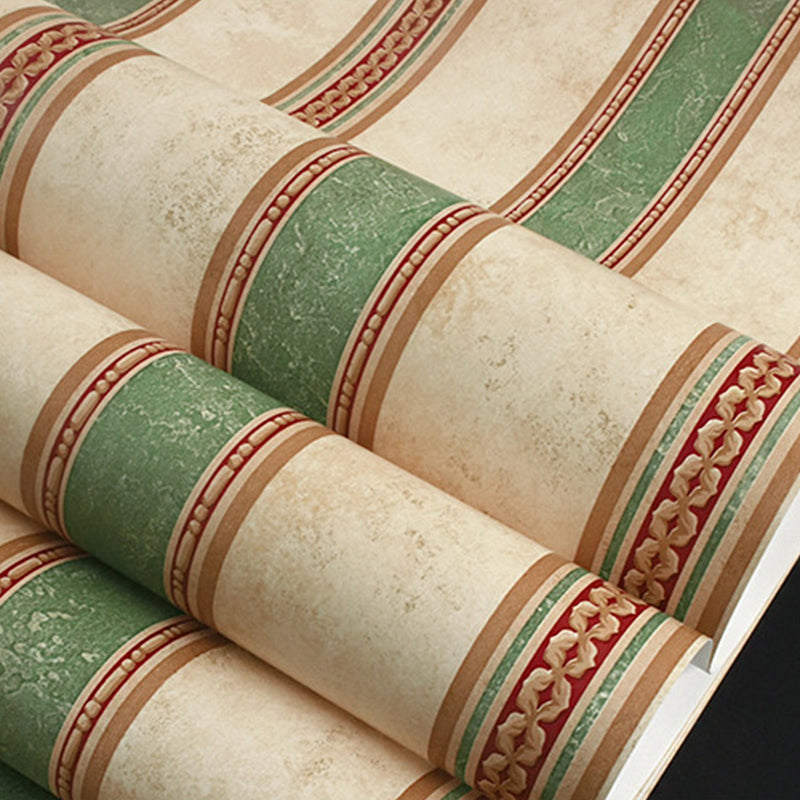 European Vertical Stripes Wallpaper Decorative Non-Pasted Wall Decor, 33'L x 20.5"W