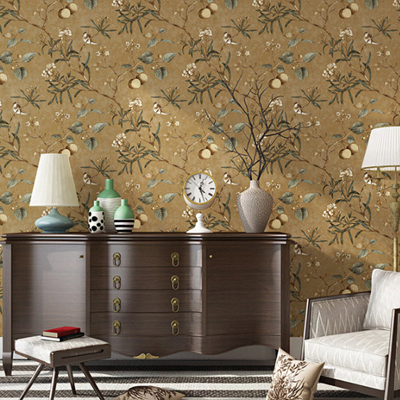 20.5" x 31' American Countryside Wallpaper Tree and Fruit Design Wall Decor, Non-Pasted