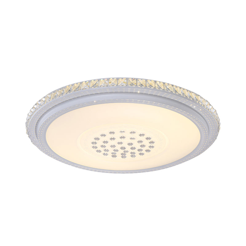 Modernismo Anello Flush Mount Lampada LED Sfere Cristallo Soffitto Luce Fissaggio in White for Living Room