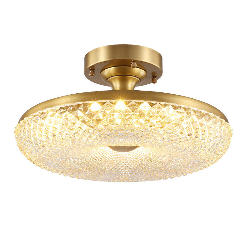 Postmodern Donut Affermazione Luce a 7 tappe Crystal a filo a filo a costola chiara in oro