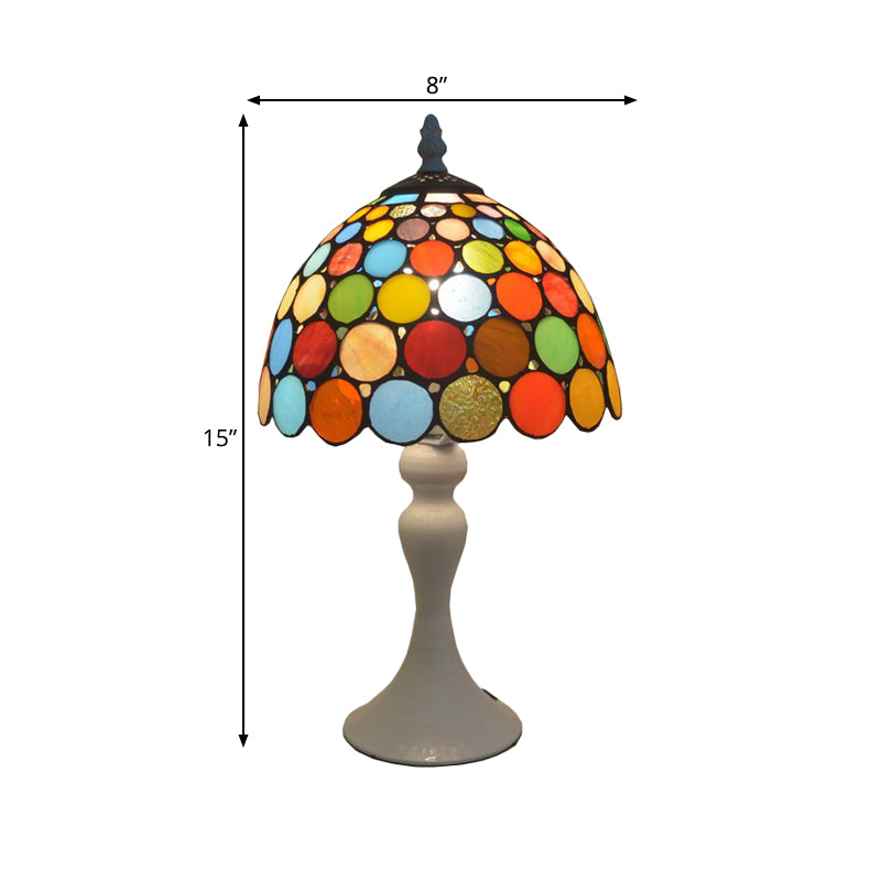 Lampada da tavolo tratteggiata Tiffany Bulb Bright Bright State Night Stand Light in bianco