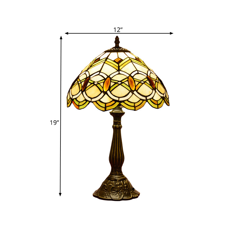 Éclairage de table en bronze à 1 lumière
