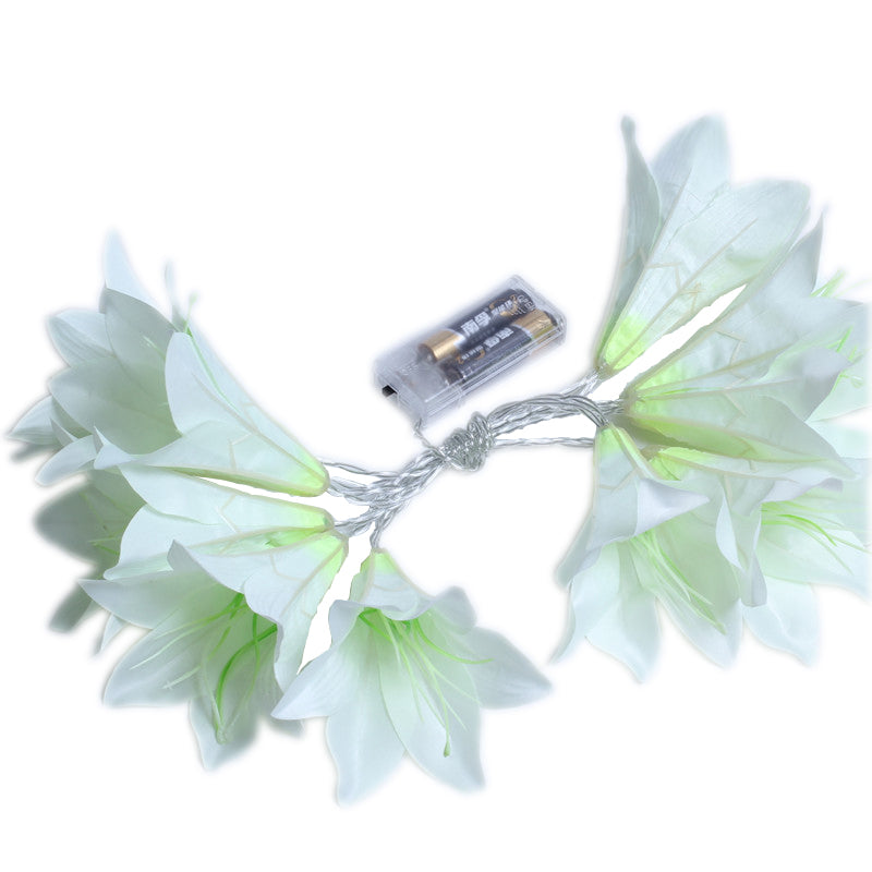 Lily Fabric String Light Ideas Countryside 3M 20 Heads Blue/Pink/White LED Fiesta Lighting for Indoor