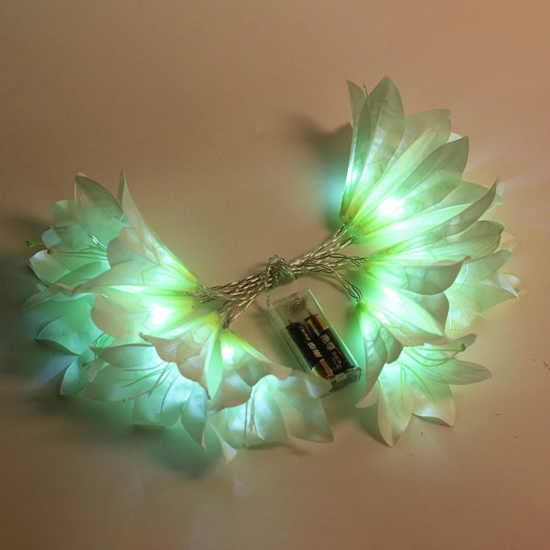 Lily Fabric String Light Ideas Countryside 3M 20 Heads Blue/Pink/White LED Fiesta Lighting for Indoor