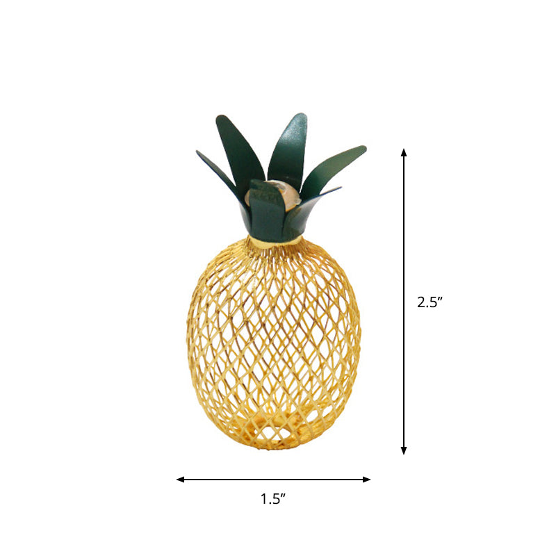 Iron Pineapple LED Light String Modernism 20/40 Bulbs Yellow Party Lighting with USB Charging, 9.8/19.6 Ft Long