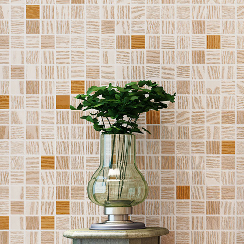 Mediterranean Wall Decor Mosaic Non-Pasted Wallpaper, 20.5 in x 33 ft