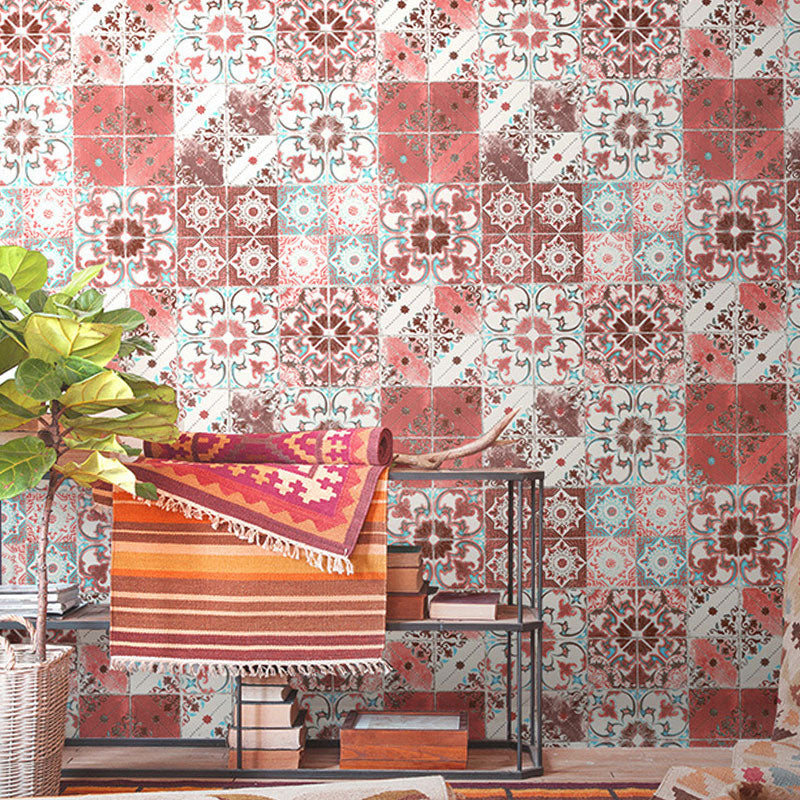 Ethnic Boho Tile Self-Adhesive Wallpaper in Fresh Color Waterproofing