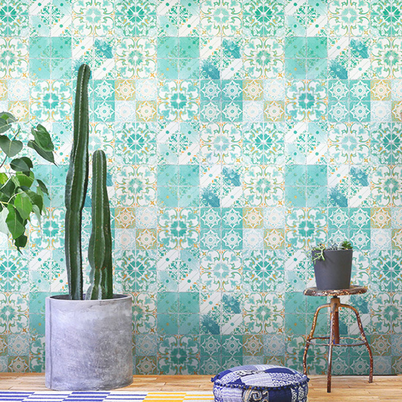 Ethnic Boho Tile Self-Adhesive Wallpaper in Fresh Color Waterproofing