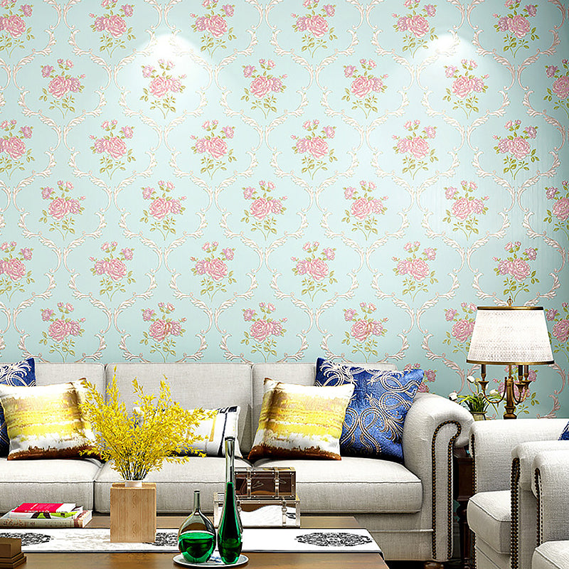 Vintage 3D Embossed Flora Wallpaper Non-Pasted 31'L x 20.5"W