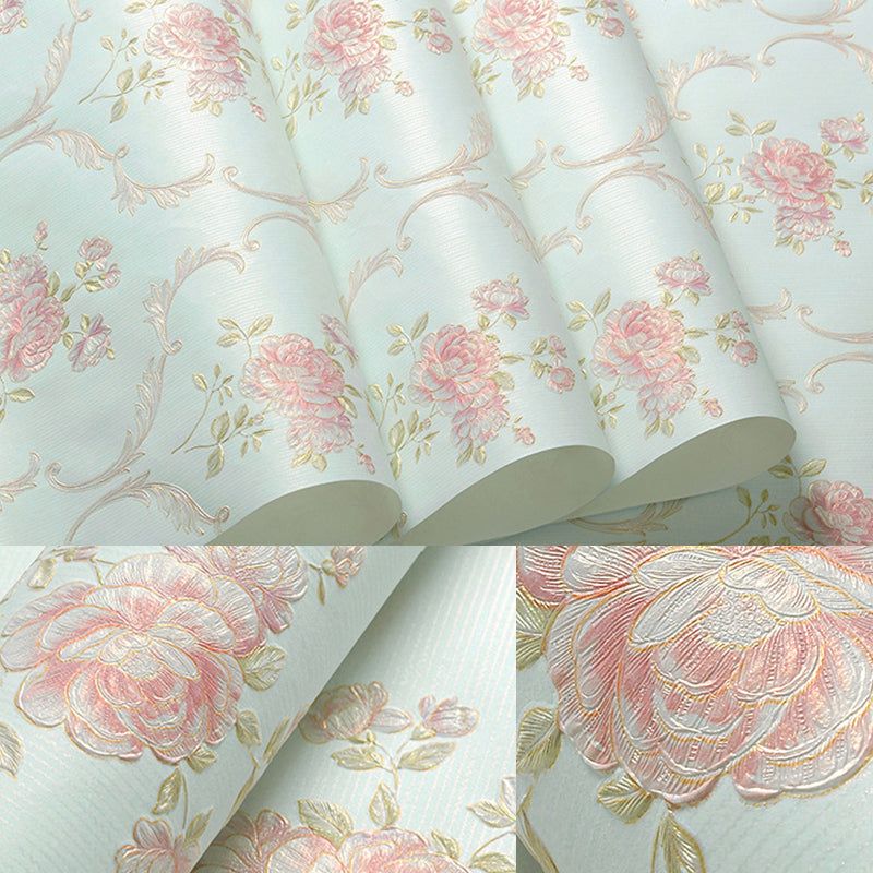 Vintage 3D Embossed Flora Wallpaper Non-Pasted 31'L x 20.5"W