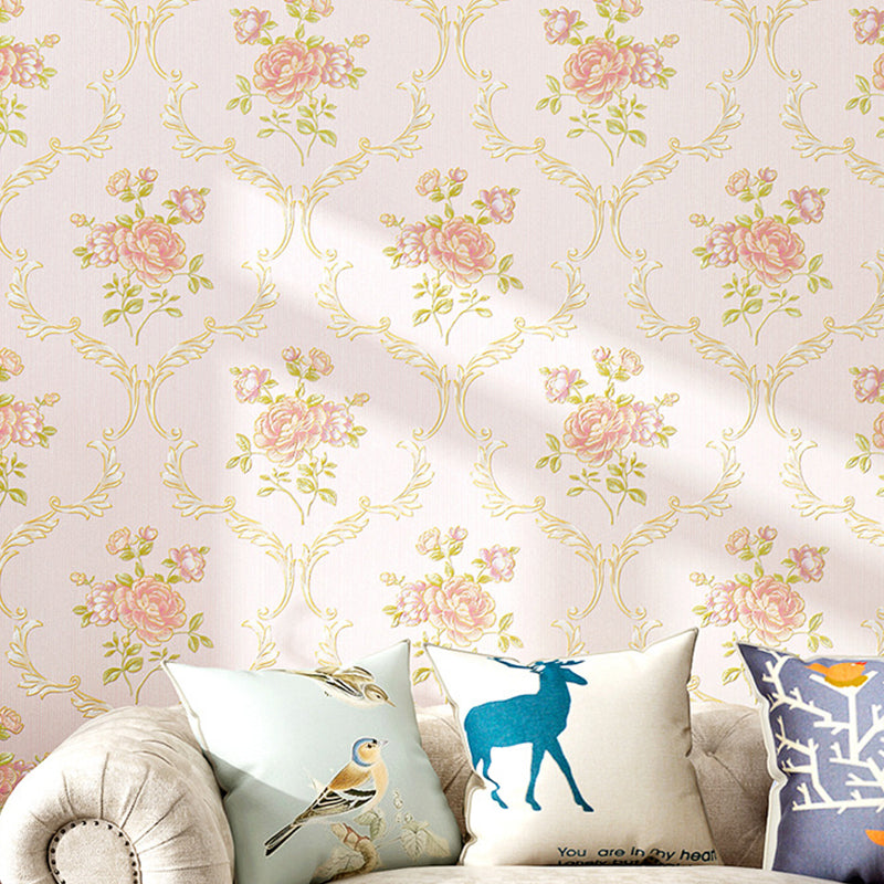 Vintage 3D Embossed Flora Wallpaper Non-Pasted 31'L x 20.5"W