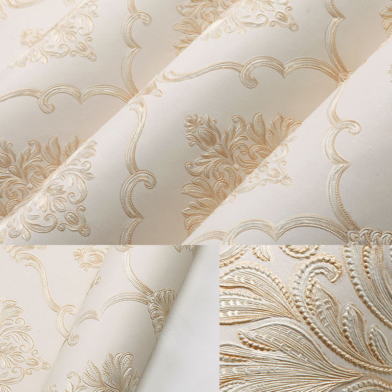 European Floral Design Wallpaper 33' x 20.5" Classic Damasque Wall Covering, Non-Pasted