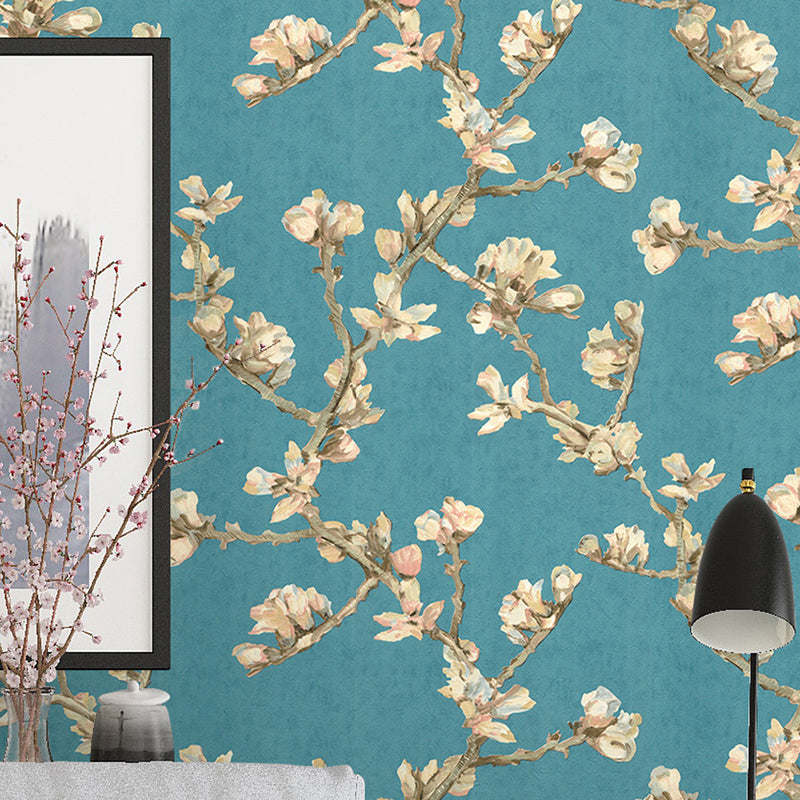 Green Floral Wallpaper 33-foot x 20.5-inch Vinyl Decorative Wall Covering