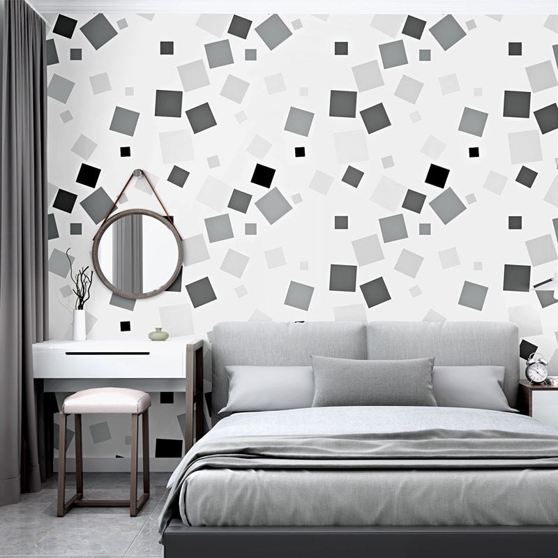 Minimalist Unique Geometries Wallpaper PVC 20.5" x 31' Non-Pasted