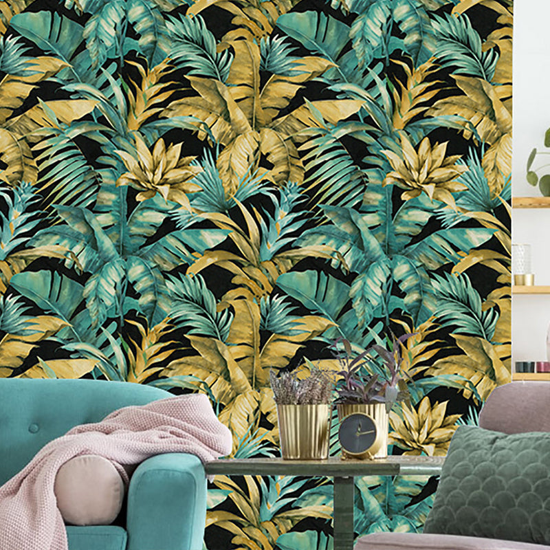 Non-Pasted 20.5-inch x 33-foot Tropical or Sub-Tropical Palm Leaf Wallpaper for Dining Room