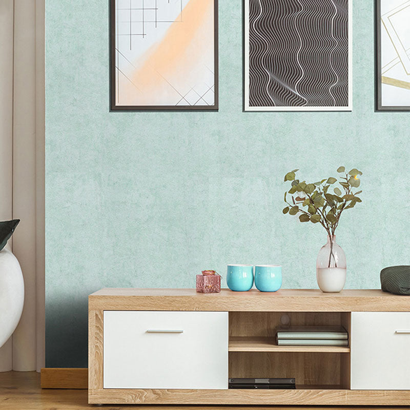 Pastel Color Non-Woven Wallpaper Moisture Resistant Non-Pasted