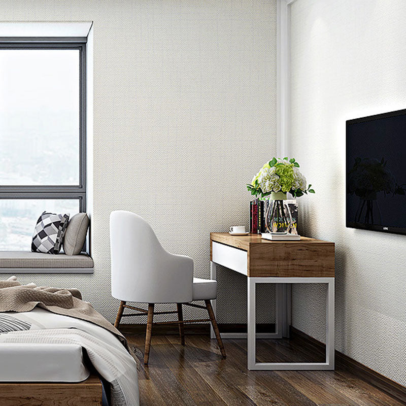 Modern and Simple Wall Decor Linen and Embossed Granule Non-Pasted Wallpaper, 31'L x 20.5"W