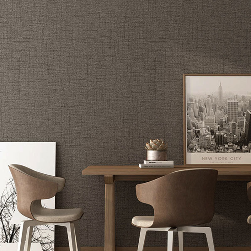 Non-Pasted Wallpaper with Purely Light Color Linen and Embossed Granule, 31'L x 20.5"W