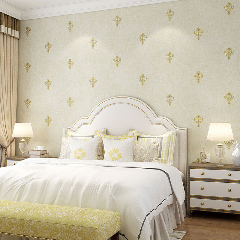 Living Room Wallpaper with Natural Color Floral Pattern, 33'L x 20.5"W, Non-Pasted