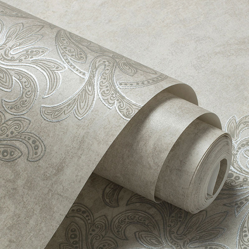 Non-Pasted Wall Art 33' x 20.5" Nordic Minimalist 3D Embossed Damasque Wallpaper for Guest Room