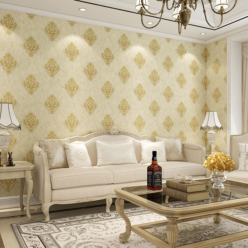 Non-Woven Wall Decor 33 ft. x 20.5 in European Classic Non-Pasted Dense Flower Design Wallpaper