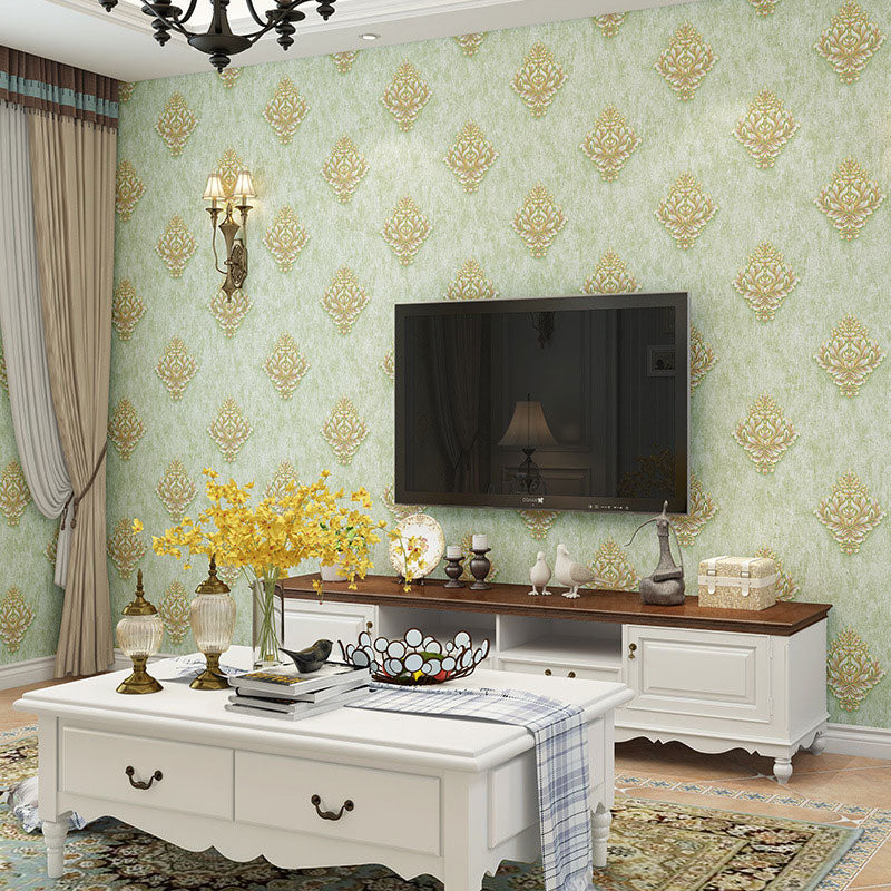 Non-Woven Wall Decor 33 ft. x 20.5 in European Classic Non-Pasted Dense Flower Design Wallpaper
