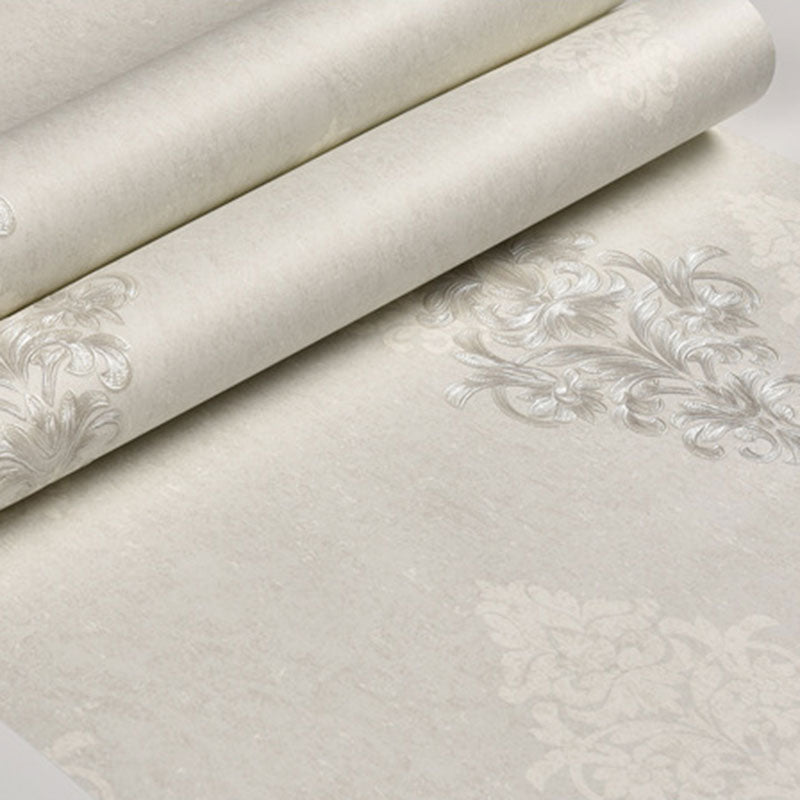 Non-Woven Wallpaper with Damask Design, Neutral Color, 31-foot x 20.5-inch