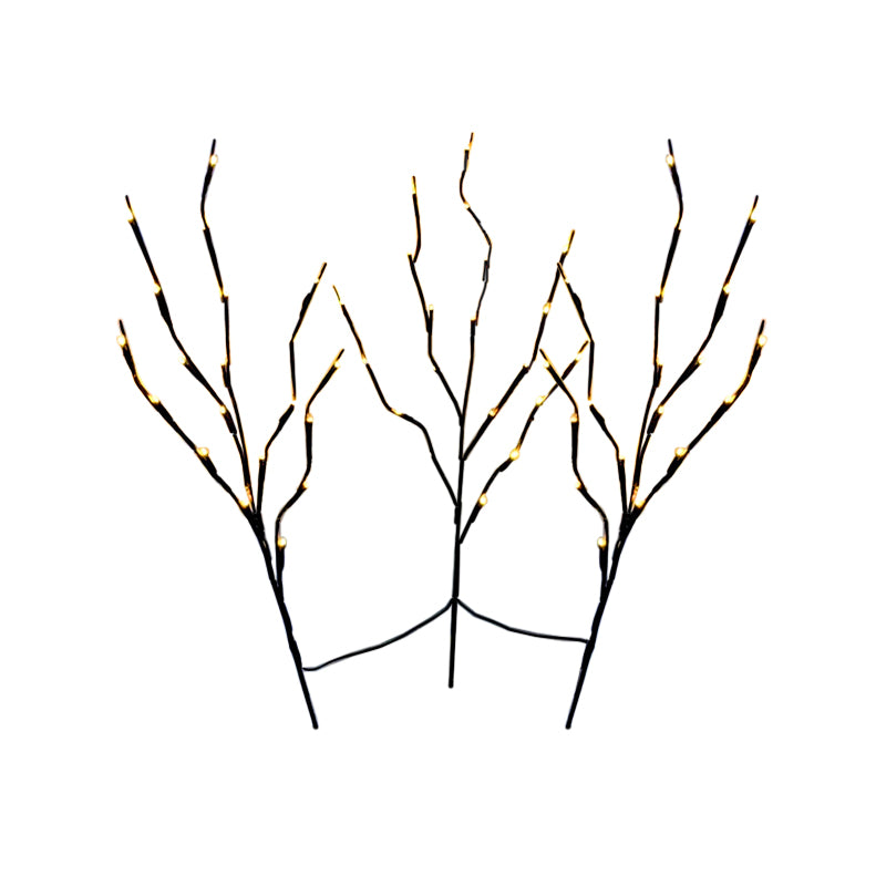 Black Branching Nightstand Light Modern LED Metal Night Table Lighting for Living Room