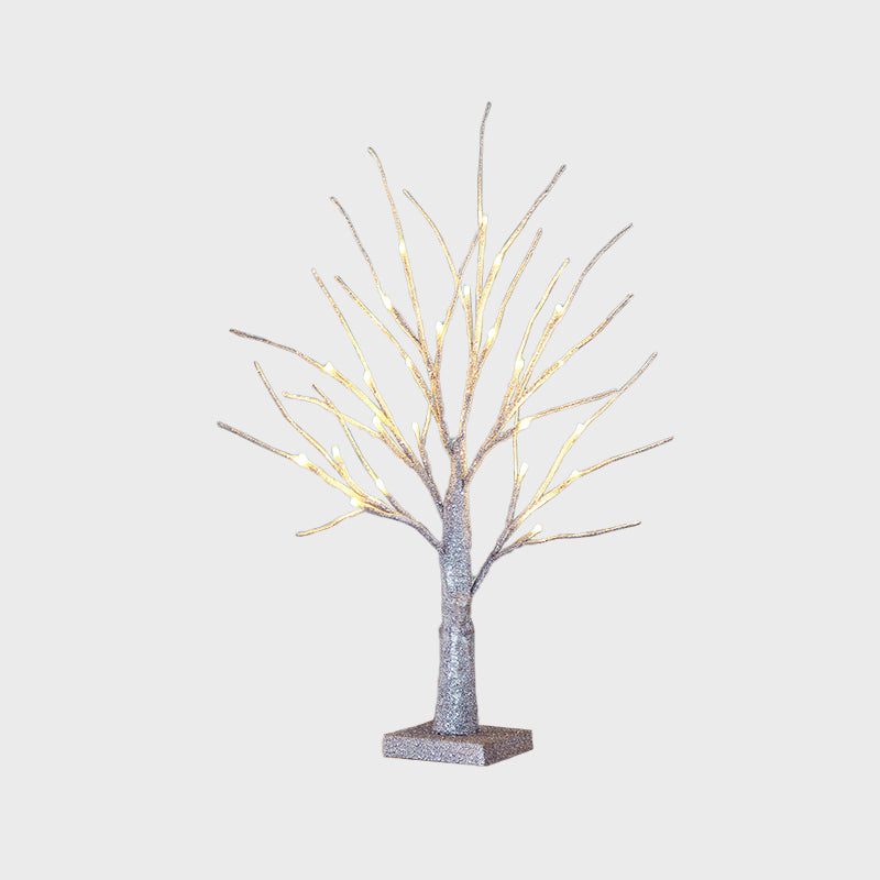 Baumtischbeleuchtung zeitgenössischer Kunststoff -LED Silber Nachttisch Licht für Esszimmer