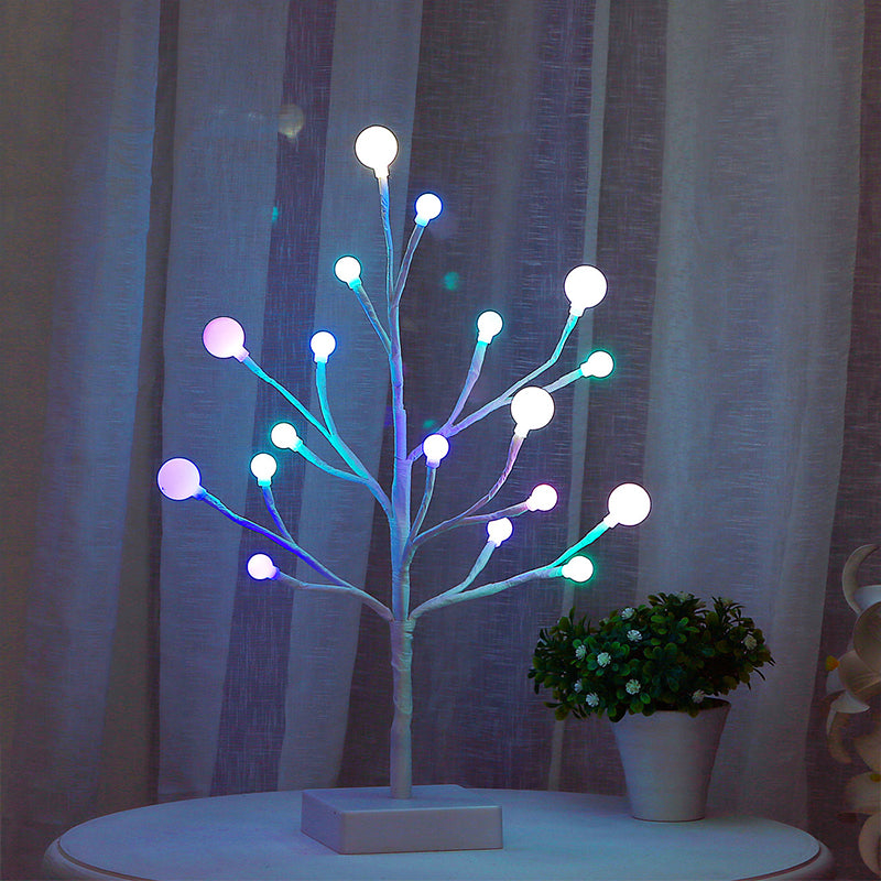 Lampada da comodino ramificata Lampada da comodino a LED moderna in plastica per soggiorno in bianco