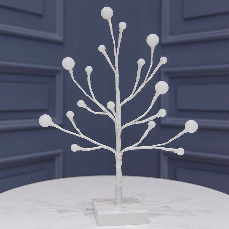 Lampada da comodino ramificata Lampada da comodino a LED moderna in plastica per soggiorno in bianco