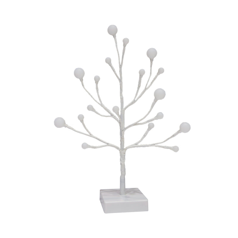 Lampada da comodino ramificata Lampada da comodino a LED moderna in plastica per soggiorno in bianco