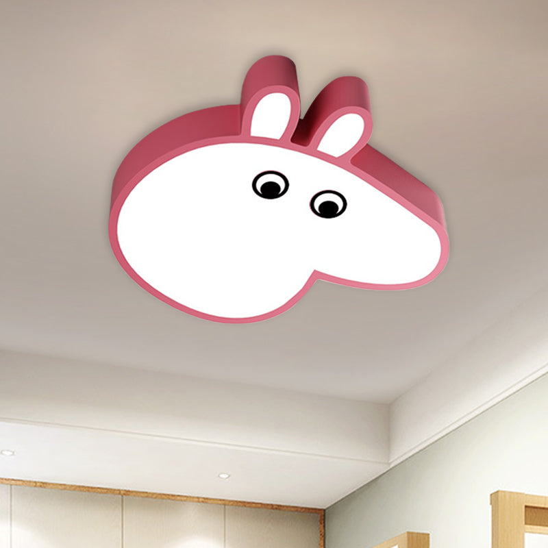 Deckenleuchte „Pig“ für Kinder, Acryl-LED-Unterputzleuchte für Kinderzimmer in Rosa/Blau
