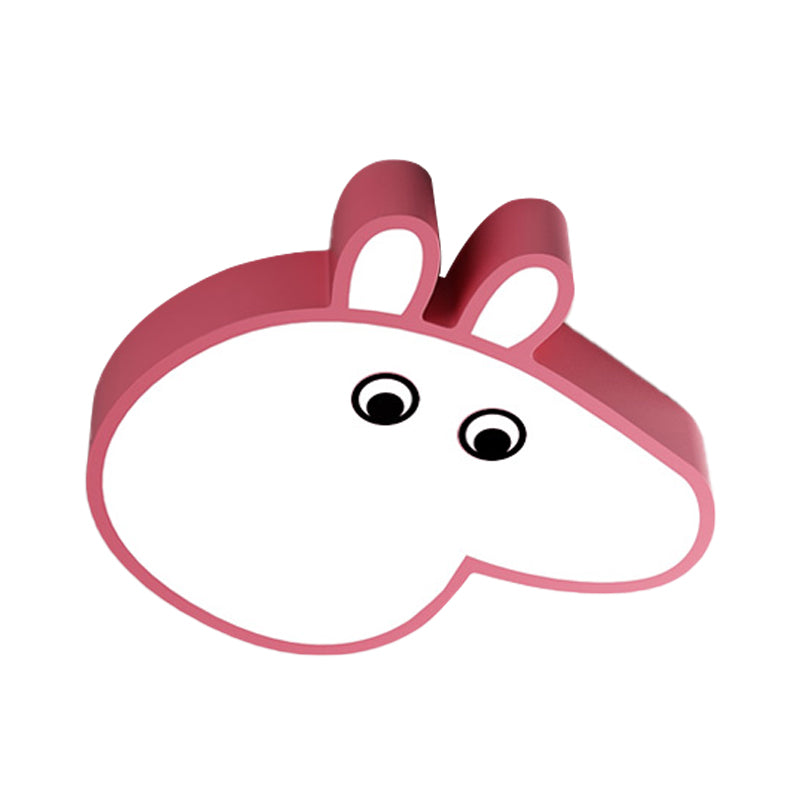 Deckenleuchte „Pig“ für Kinder, Acryl-LED-Unterputzleuchte für Kinderzimmer in Rosa/Blau