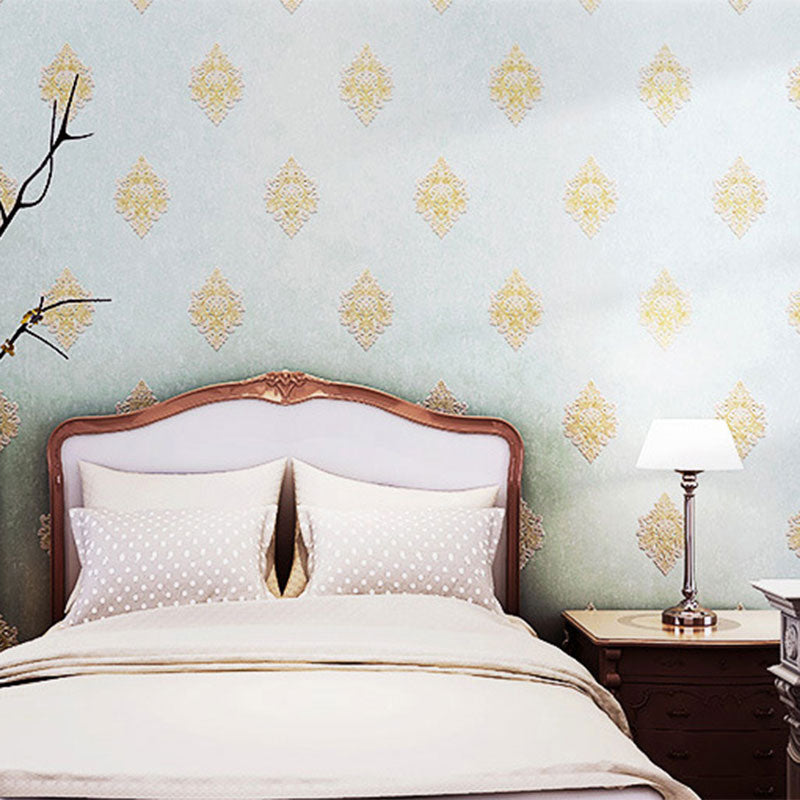 Luxury Wallpaper Roll 3D Print Damasque Non-Pasted Wall Art for Living Room, 57.1 sq ft.